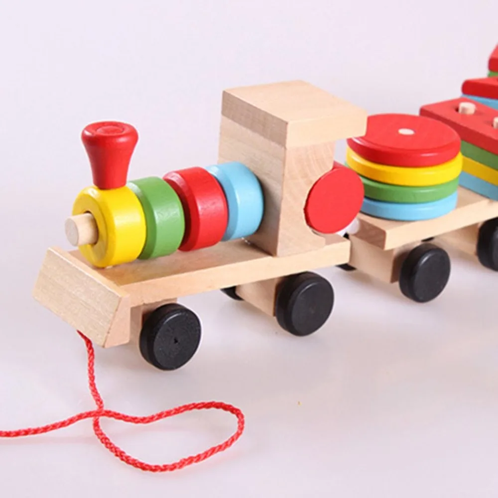 Lovely Charming Wood Train Christmas New Year Innovative Gift Kid Toys For Children Diecasts & Toy Vehicles