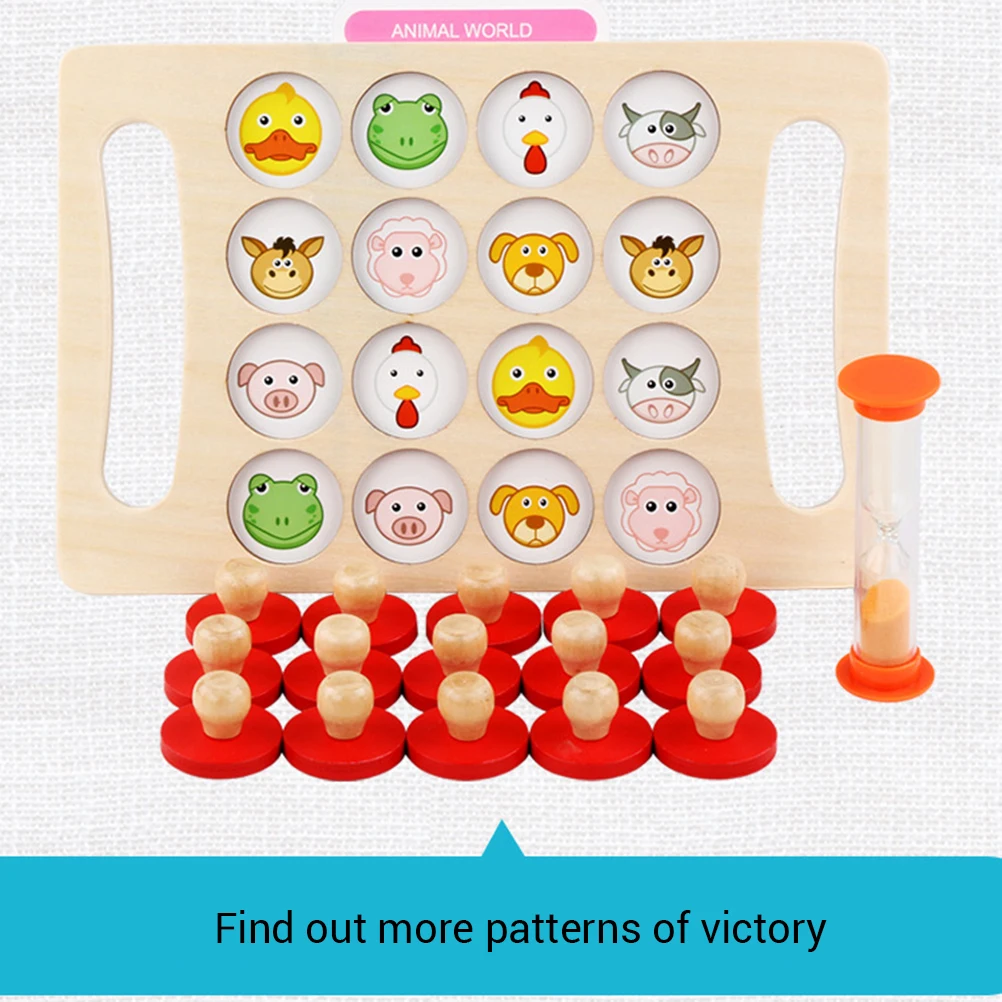 Children'S Memory With Object Chess Toy Wooden Matching Puzzle Game Early Education Puzzle Desktop Toys