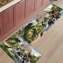 2 шт. Коврики для кухни 3D мультфильм Динозавр коврики для входной двери ванной гостиной двери коврики домашний декор