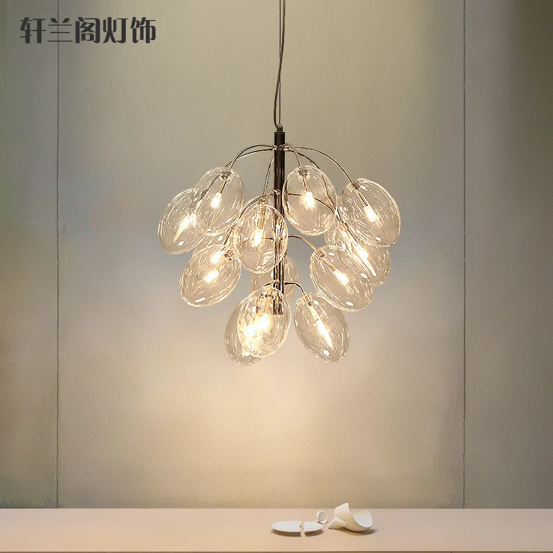 

postmodern restaurant droplight Nordic grape bunches personality bar glass bubble ball sitting room lamps and lanterns