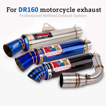 

For DR160 Motorcycle Modified Exhaust Middle Pipe Middle Link Pipe Mid Tube Connection Blue Color