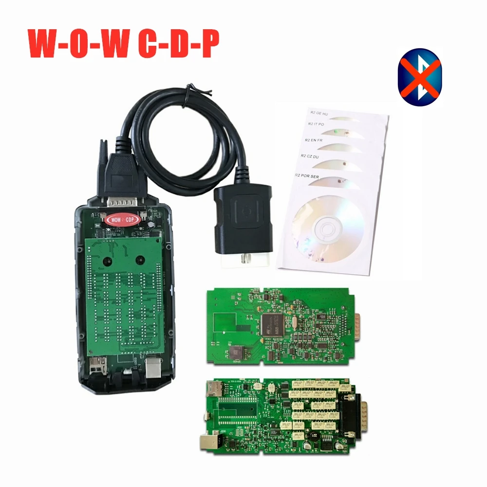 3 шт./лот новинка R0 keygen W-O-W SNOOPER V5.008 R2 obd2 сканер с Bluetooth для автомобилей грузовиков obd диагностический инструмент W-O-W C-D-P - Цвет: without bluetooth