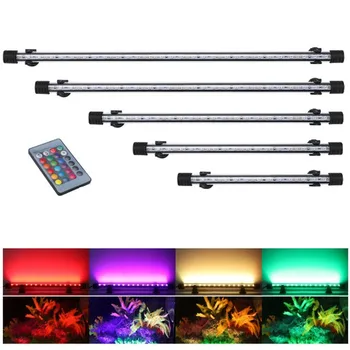 

110-240V Aquarium Led Aquarium Lamp Remote Control Colorful Chameleon Fish Lamp Amphibious Aquarium Lighting Water Grass Lamp
