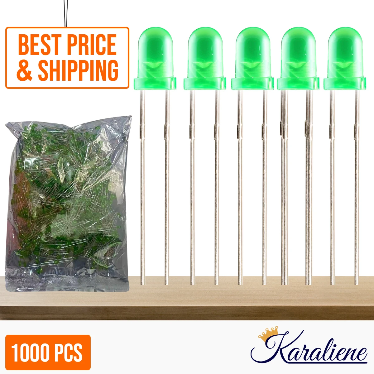 1000개/몫 3MM LED 녹색/주황색/빨간색/노란색/파란색 확산 슈퍼 밝은 3mm LED