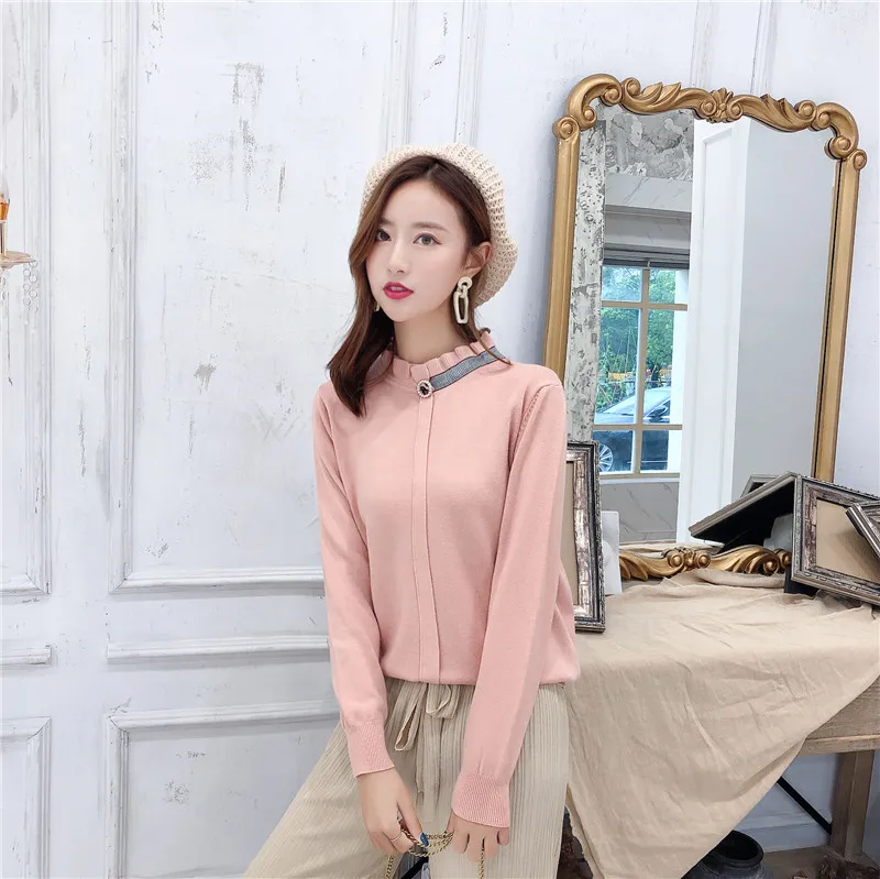 Распродажа, хлопковый свитер Blusas De Inverno Feminina, 9349, новые трикотажные пуловеры 45-ЛОФТ, 3 ряда полок