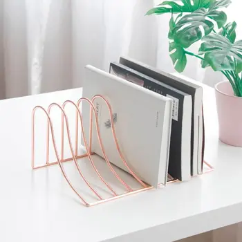 

1 Pc 10 Grid File Storage Shelf Book Stand Bookend Nordic Wrought Iron Organizer Holder for Home Office