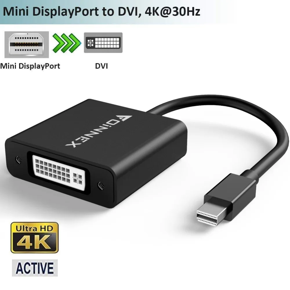 Adaptador/convertidor Mini DisplayPort a DVI, 4K Thunderbolt a DVI para  Surface Pro 6 5 4 3,Mac,MacBook Pro,Air,Surface Book| | - AliExpress