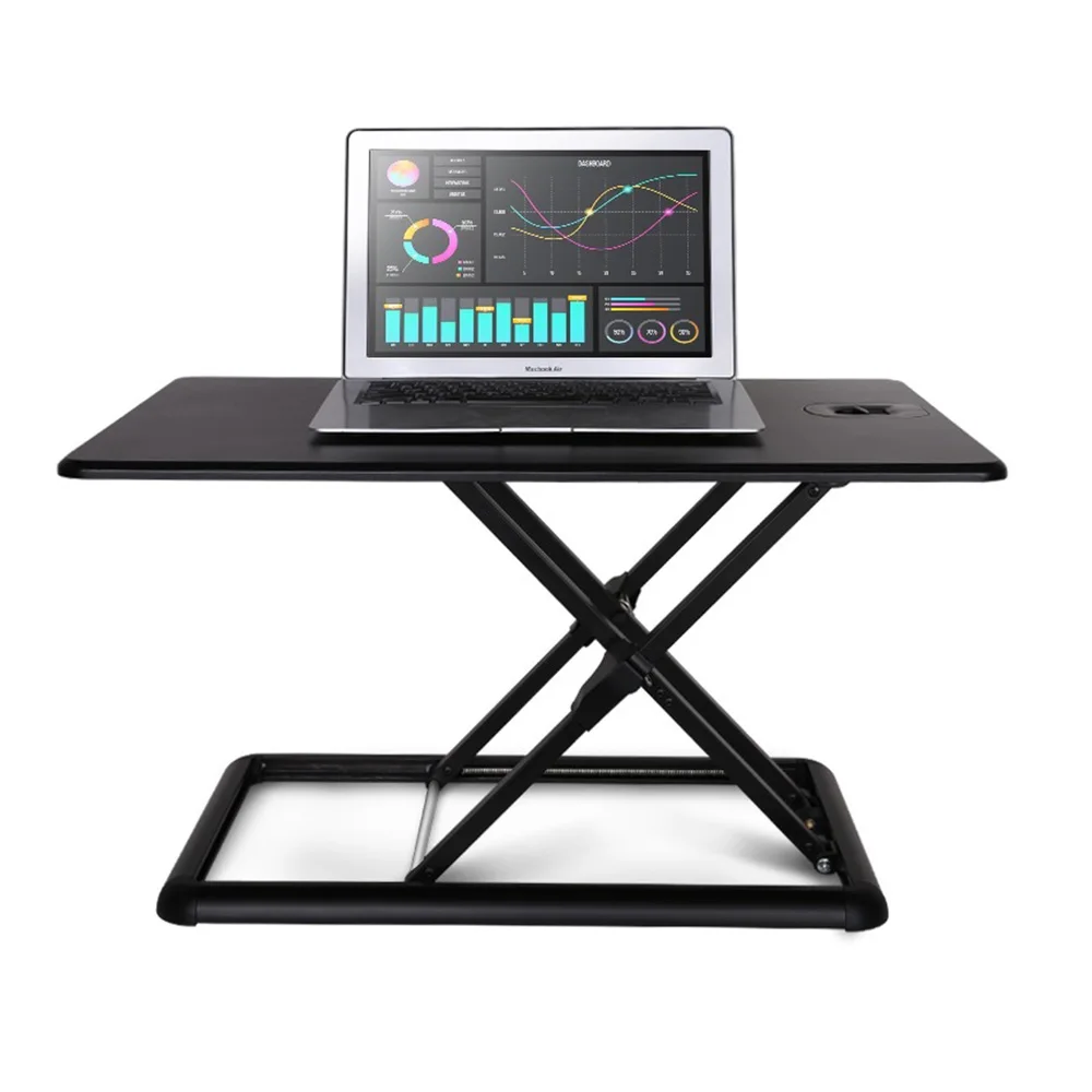 

Portable Laptop Standing Desk Sturdy Aluminum Frame Height Adjustable Laptop Riser Desk Notebook Lift Desk Free Assembly