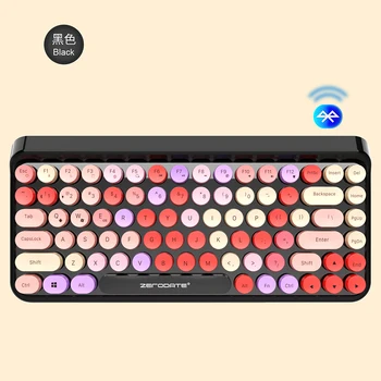 

Bluetooth 5.0 Wireless Keyboard For MAC Office Notebook 84 Key Retro Punk Waterproof Keyboard Compatible With All Systems