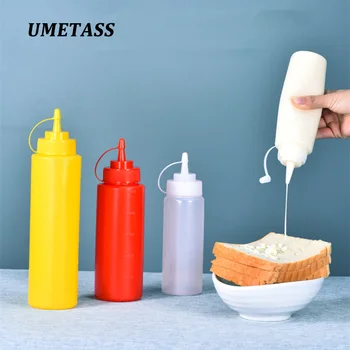 

UMETASS Empty Plastic squeeze bottle soy sauce pot salad dressing condiment bottles 250ML,340ML,420ML,500ML,680ML