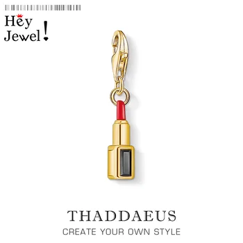 

Charm Pendant Red Lipstick,Thomas Club Good Jewelry For Women,2020 Summer Gift In 925 Sterling Silver For Kissing Fit Bracelet