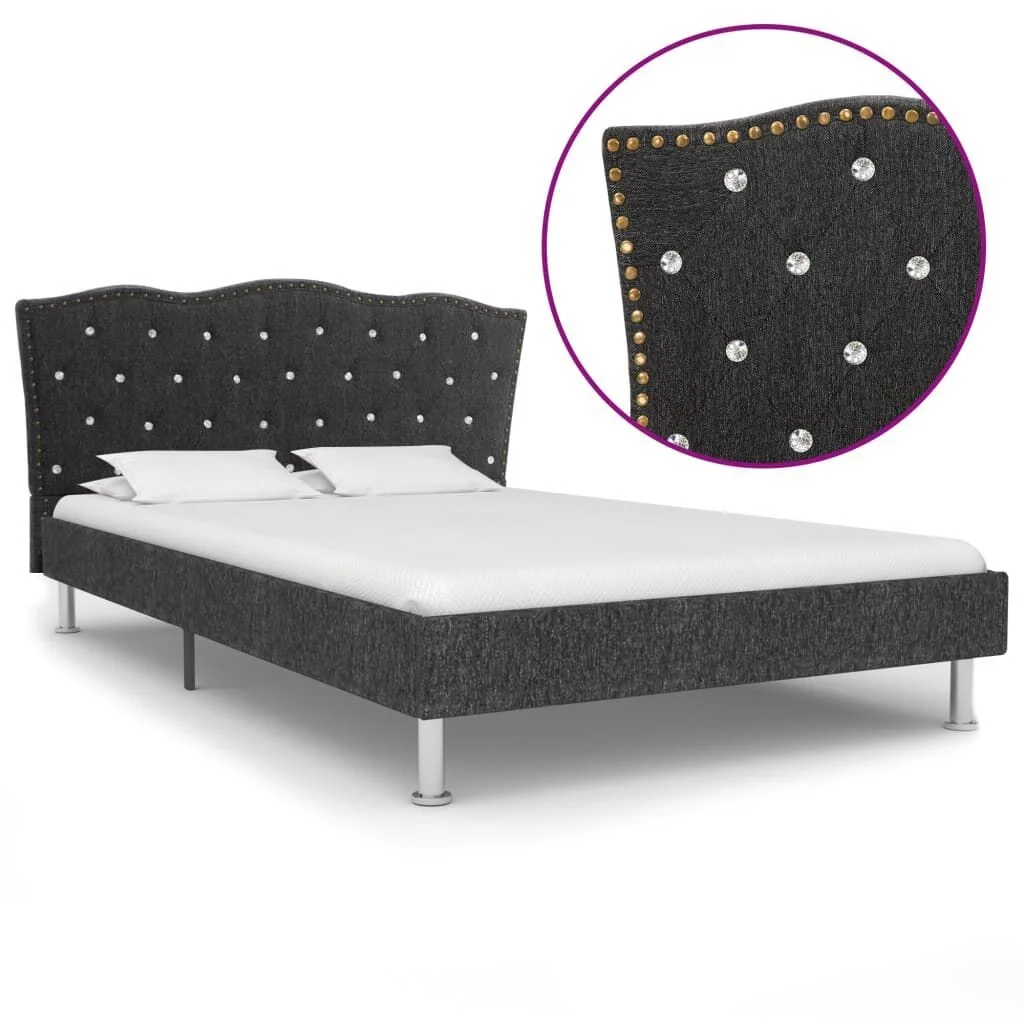 vidaXL Bed Frame Dark Gray Fabric 120 x 200 cm |