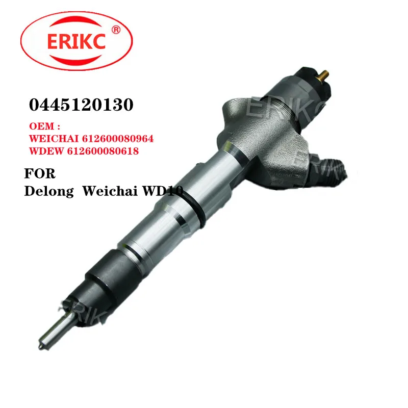 

ERIKC 0445120130 Auto Parts Fuel Injector 0445 120 130 OEM WEICHAI 612600080964 WDEW 612600080618 FOR Weichai WD10