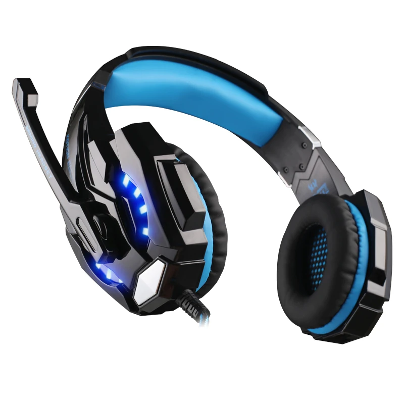 G9000 gaming headphone bass stereo headset microphone LED light for PS4 computer phone taptop tablet PC gamer 3 5 mm USB7 1 hole