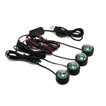 

Car LED Atmosphere Decoration Lamp Sound Control Interior Ambient Star Light USB Dash Floor Foot RGB LED Strip Decorative Light