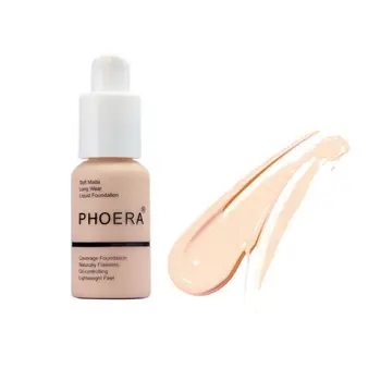 

Phoera Soft Matte Long Wear Foundation Liquid Face Makeup Coverage Foundation Naturally Concealer Oil-Controlling 101# Porcelain