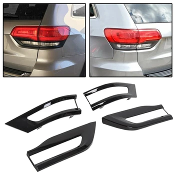 

4 Pcs Bright Black Tail Light Trim Bezel Kit Lower Tail Lamp Tail Lamp Bezels Fit for 14-16 Grand Cherokee
