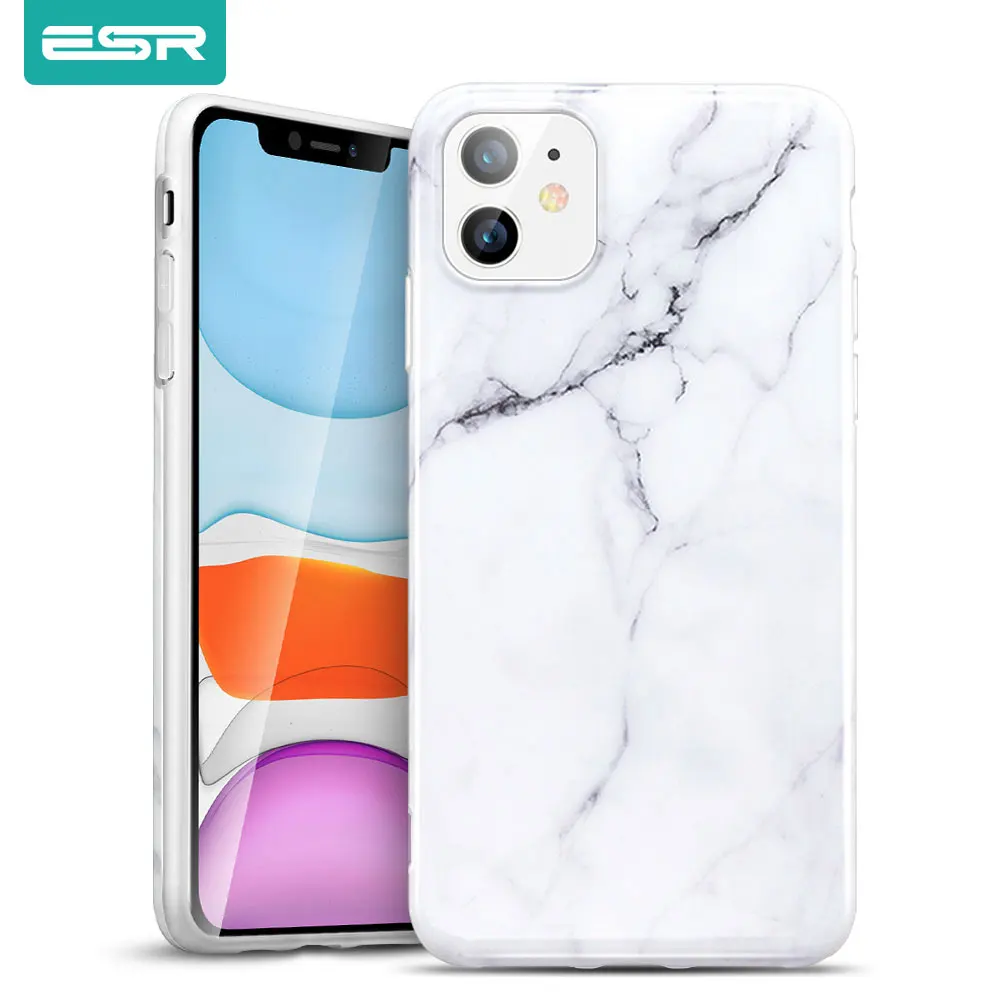 ESR Phone Case For iPhone SE 2020 X XS XR Max 11 Pro 8 7 Marble Pattern Case for iPhone SE 2020 Back Cover TPU Silicone Case