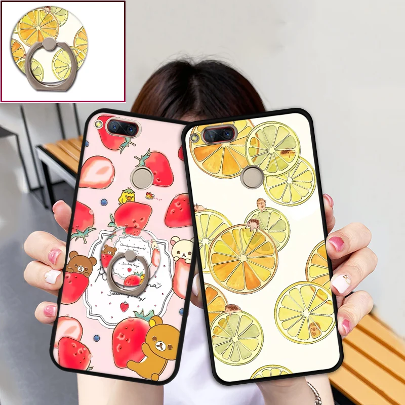 

Fashion Fruit Phone Back Cover For ZTE Nubia Z18 Z17 Mini S Z17S V18 Ring Holder Stand TPU Cases For Nubia Red Magic 3