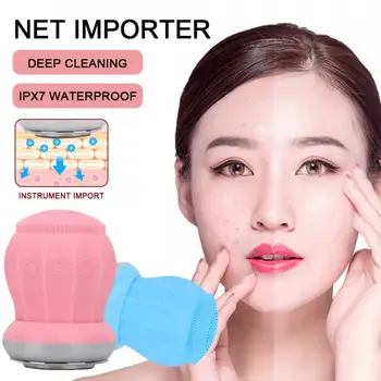 

Silicone Face Cleansing Brush Electric Face Cleanser Skin Deep Washing Massage Brush Constant Temperature Import Instrument