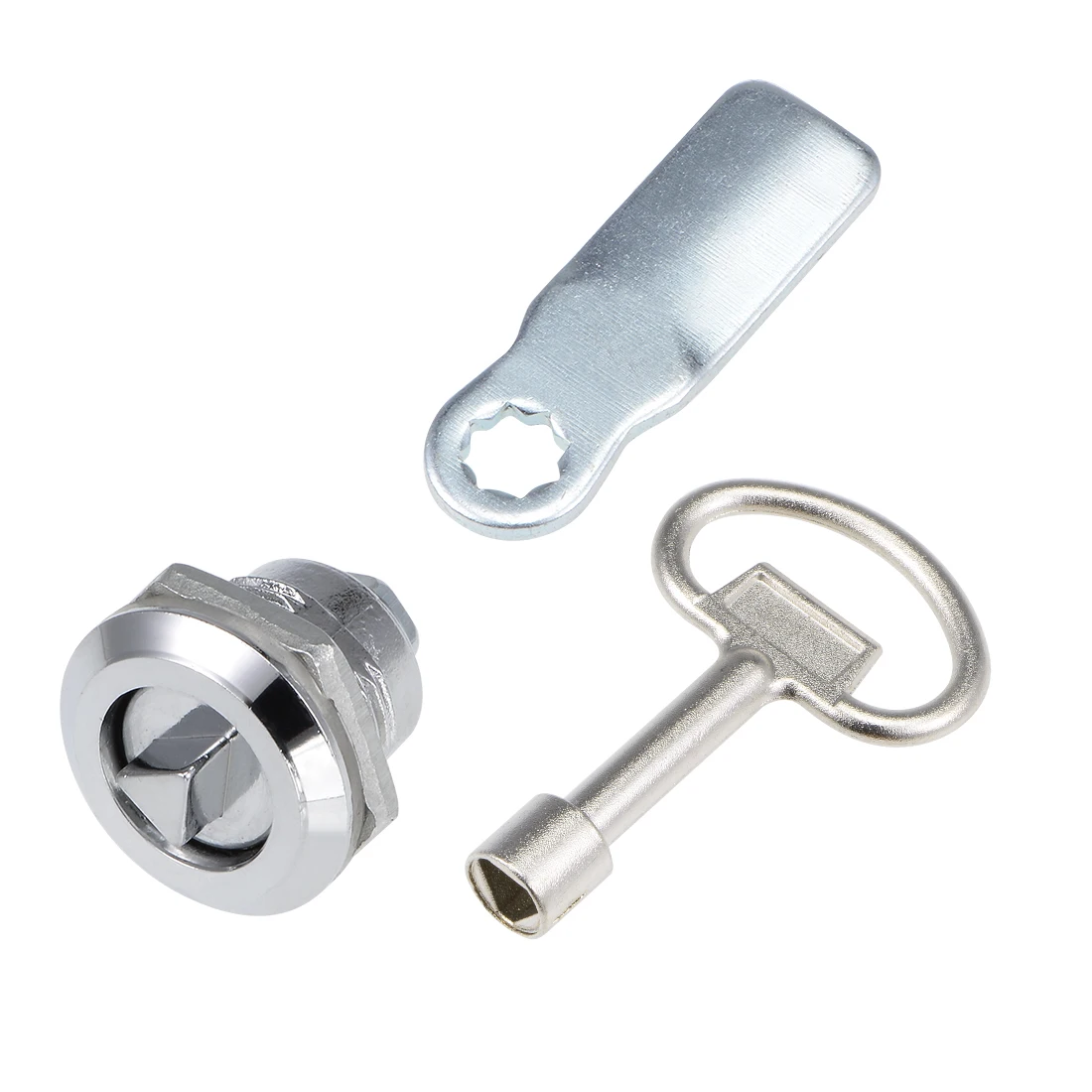 Uxcell 1/2/4 шт. трубчатый Cam lock 22 мм цилиндр Диаметр УФ-фильтр 52 мм с прямой Cam/изогнутая Cam Треугольники с ключом хромированный