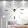 Reloj de pared 3D de diseño moderno, pegatinas de pared de espejo acrílico DIY para sala de estar, dormitorio, decoración del hogar, aguja de cuarzo, Europa horloge ► Foto 1/6