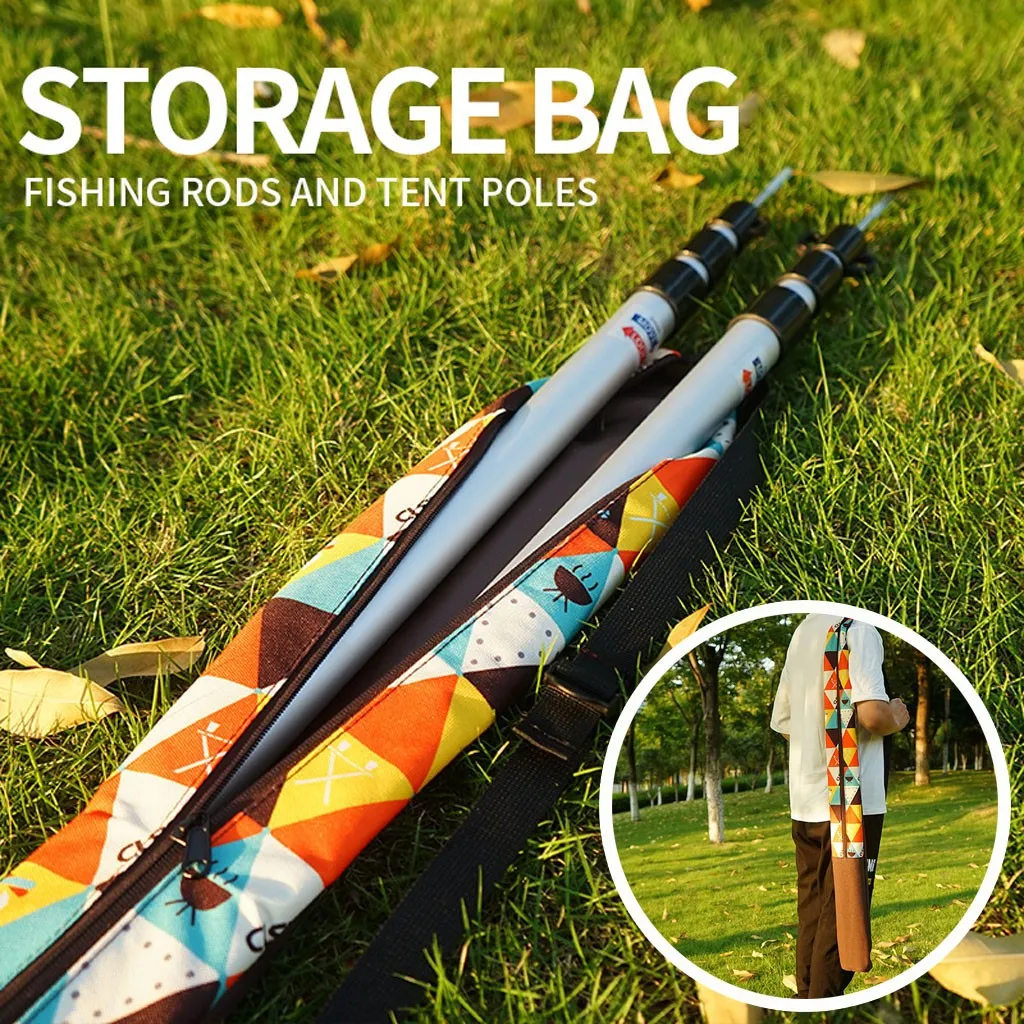 Outdoor Camping Storage Bag Canopy Pole Tent Pole Fishing Rod Hand Outdoor Camping Storage Bag Canopy Pole Tent Pole Fish