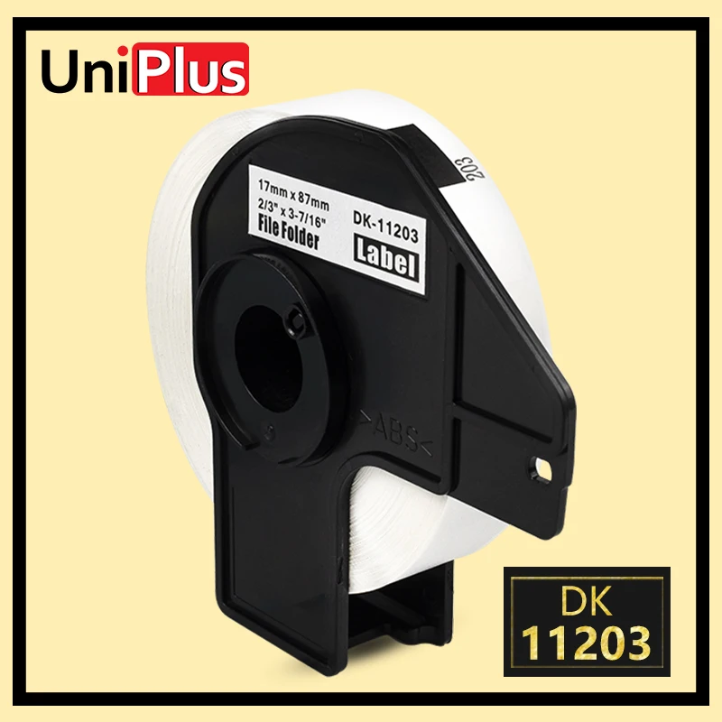 UniPlus 11203 DK Roll 17*87mm File Folder Labels Fit for Brother QL Label Printer QL-500 QL550 QL-570 QL570VM 300pcs White Paper - AliExpress Computer ...