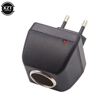 Adaptador ac com tomada para carro, carregador automático, tomada da ue, 220v ac para 12v dc, uso para carro eletrônico dispositivos usados em casa