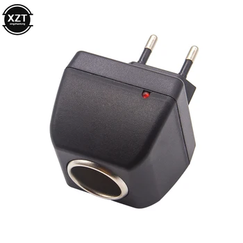 자동차 소켓이 있는 AC 어댑터, 자동 충전기, EU 플러그, 220V AC에서 12V DC, 자동차 전자 장치, 집에서 사용