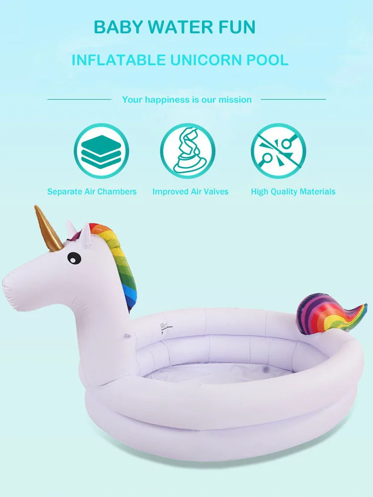 Надувной Единорог плавательный бассейн для детей PISCINE Единорог Piscine Unicornio бассейны плавающие Детские плавающие водные игрушки