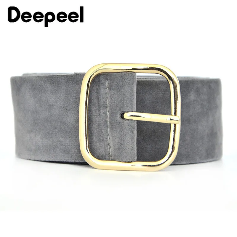 Deepeel/1 шт., 3,5*80-130 см, Harajuku, зима, новинка, бархат, хлопок, широкий пояс, сплав, пряжка, для девушек, замша, Джокер, пальто, широкие пояса, украшение