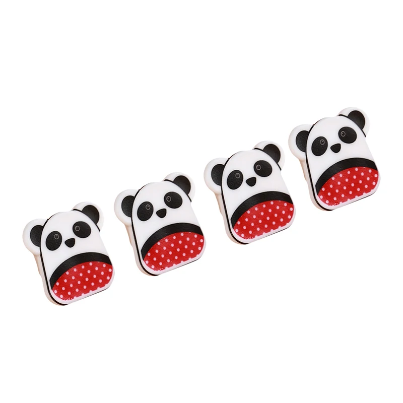White Panda 4 шт./компл. Non-Slip Стёганое одеяло держатель «панда» с пряжкой Простыня из тонкой анти-скольжение двигаться с пряжкой Костюмы колышки бесшовные зажим для листов - Цвет: White Panda