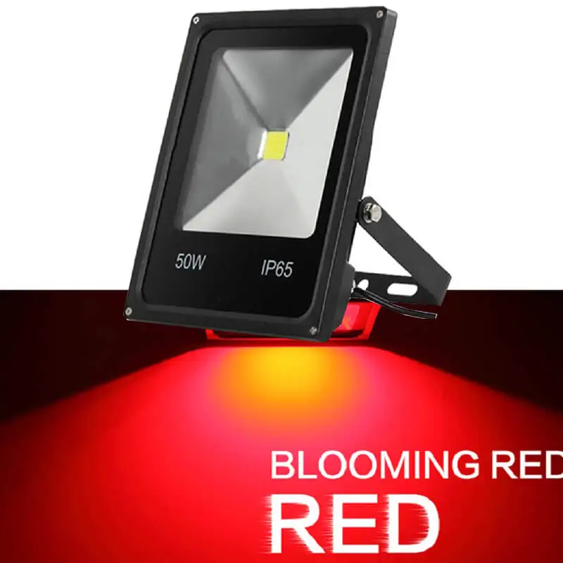 PIR датчик движения огни 10 Вт 20 Вт 30 Вт 50 Вт 100 Вт 150 Вт 200 Вт COB светодиодный садовый настенный светильник светодиодный прожектор светодиодный наружный проектор пейзаж - Испускаемый цвет: Red