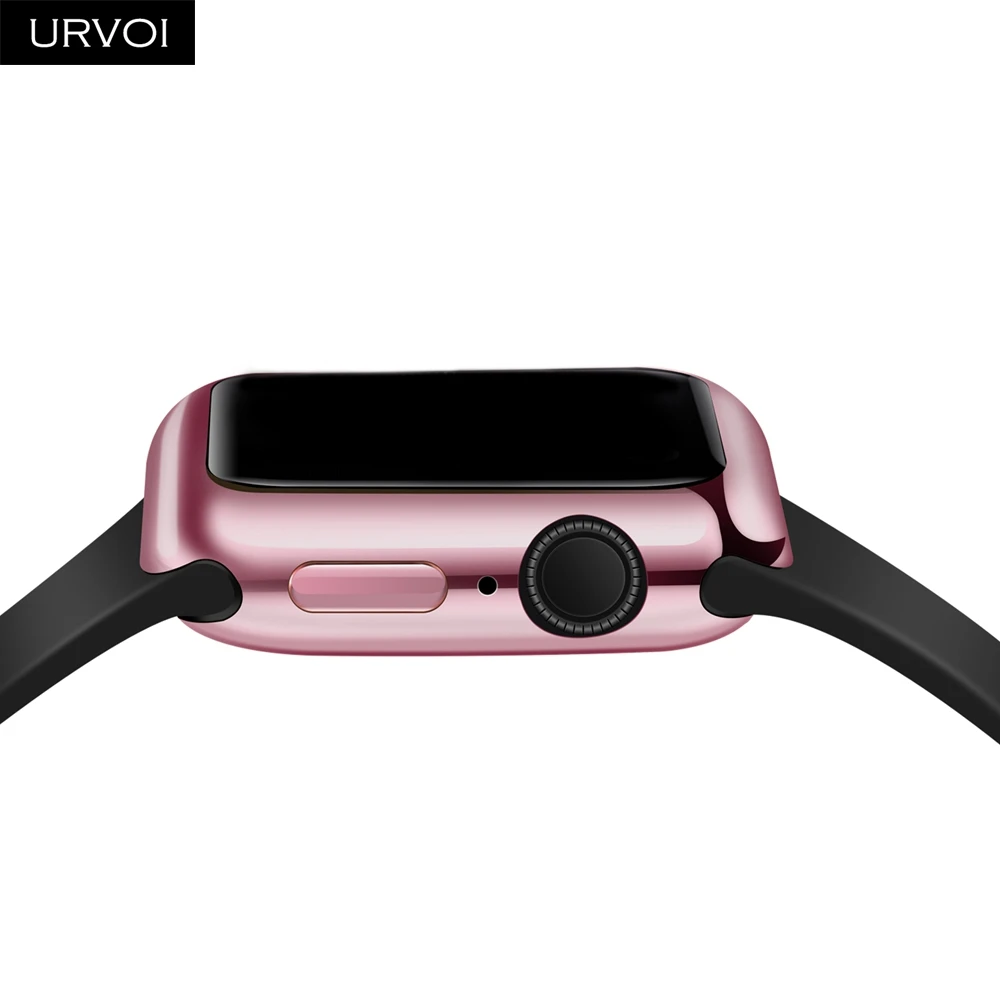 URVOI чехол из ТПУ для apple watch 4 чехол бампер для iwatch 40 мм 44 мм Гальваническая рама протектор экрана