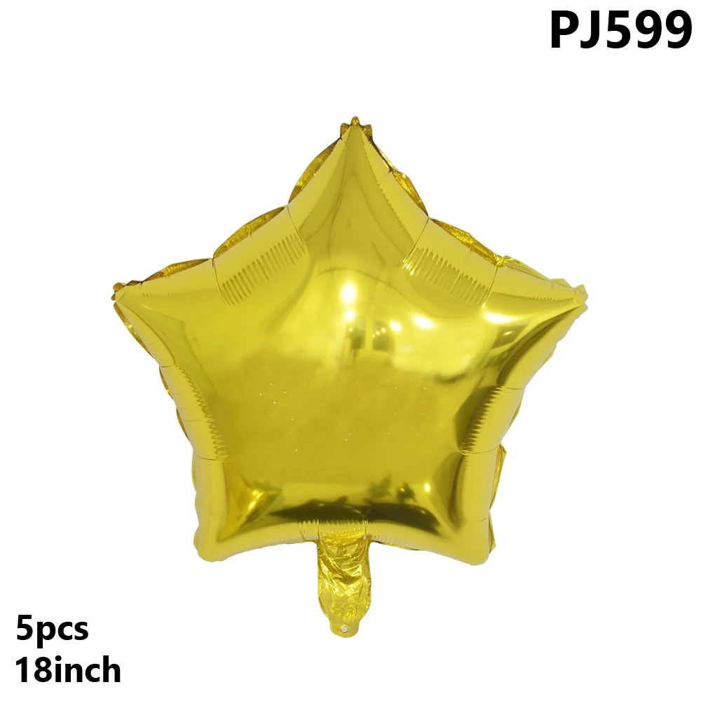 Воздушные шары из фольги, воздушные гелиевые шары с изображением звезд, новогодние вечерние шары, домашний подарок на Рождество, день рождения, 5 шт - Цвет: PJ599