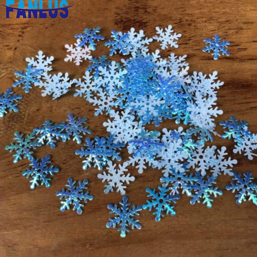 blue 300 шт./лот, рождественские украшения в виде снежинок для дома, зимние украшения, украшения для свадебной вечеринки, Navidad, товары для нового года - Цвет: blue