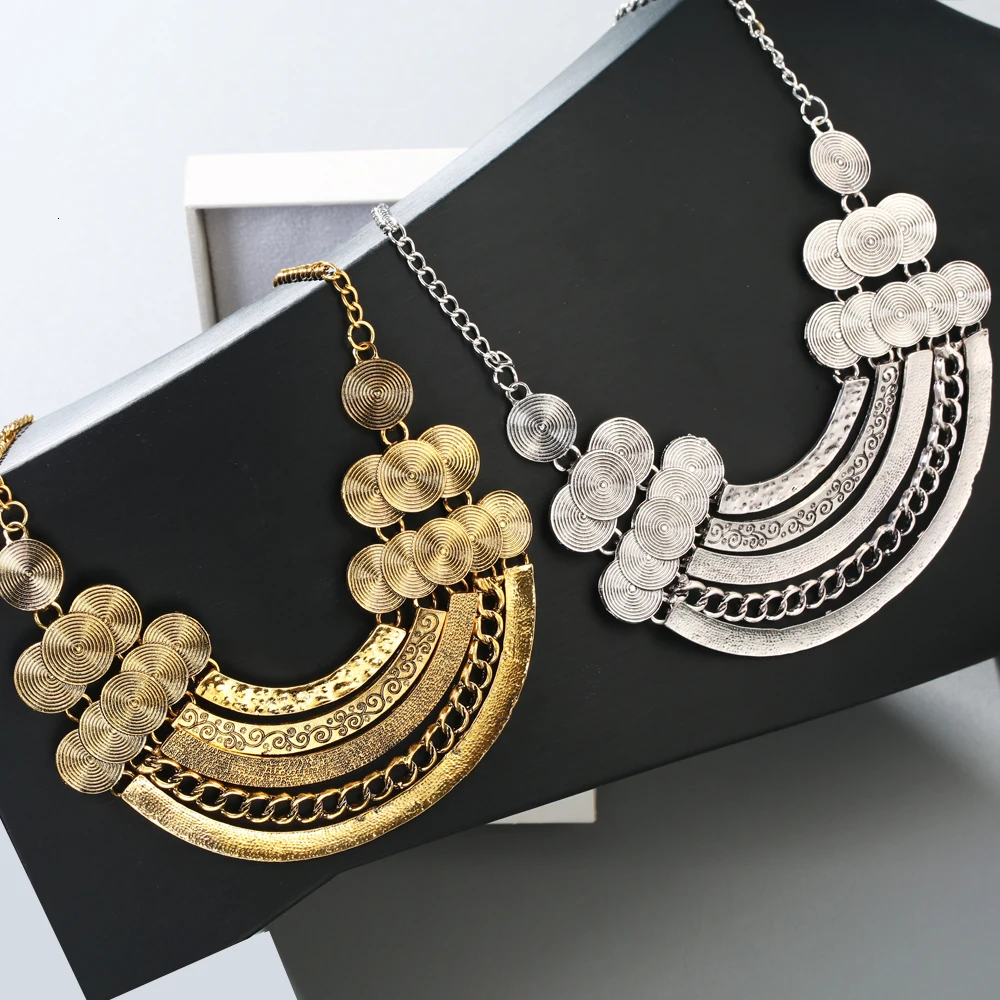 Модное массивное ожерелье для женщин, Винтажное колье, колье, Женское Ожерелье, s& Кулоны, макси ювелирные изделия, ожерелье