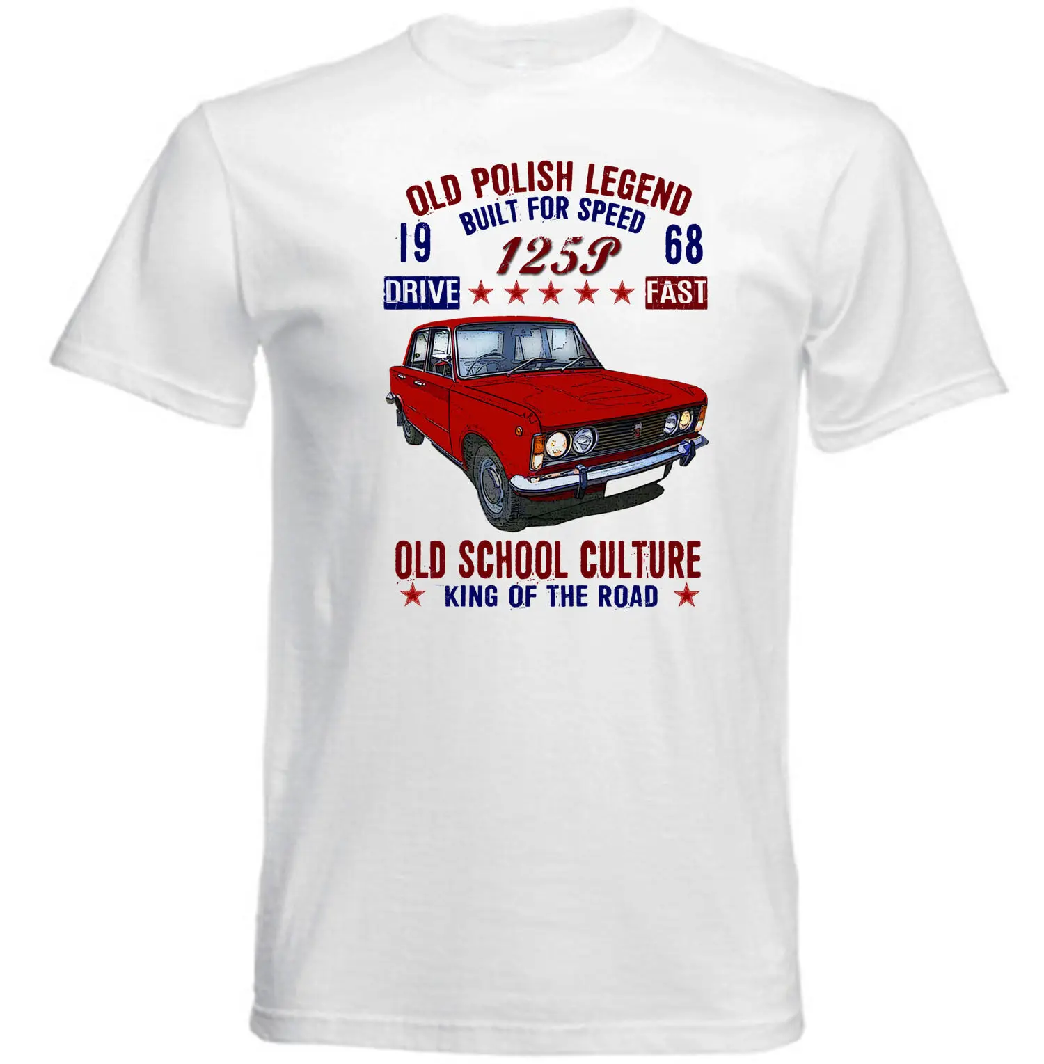 VINTAGE CAR POLISH FIAT 125P NEW COTTON 