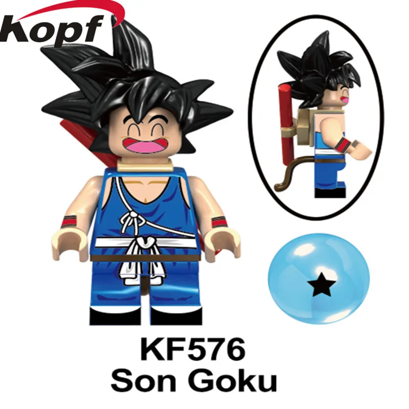 Одиночная строительные блоки Dragon Ball серия кирпич Broli Son Goku Torankusu Gogeta фигурки для детской коллекции игрушки KF6098 - Цвет: KF576  Without Box