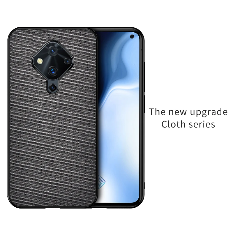 Black Чехол для VIVO V17, тканевый Жесткий Чехол для VIVO V17 NEO V17 Pro, чехол для телефона Rezzol, бизнес Coques - Цвет: Black