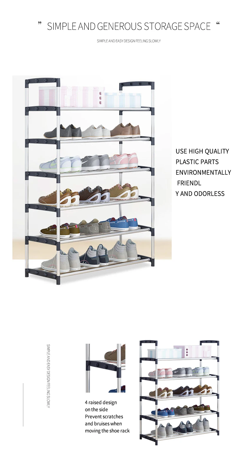 5-Tier Shoes Racks Shelf Large Stackable Shoes Cabinet Shelves Holds Shelf for Shoe Book Home Storage Shoes Organizer