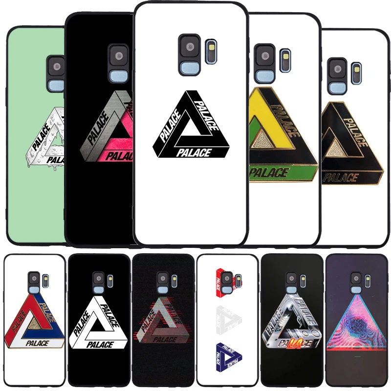 

palace Cover Soft Silicone TPU black Phone Case For Samsung Galaxy Note 8 9 S6 S7 EDGE S8 S9 S10 Plus