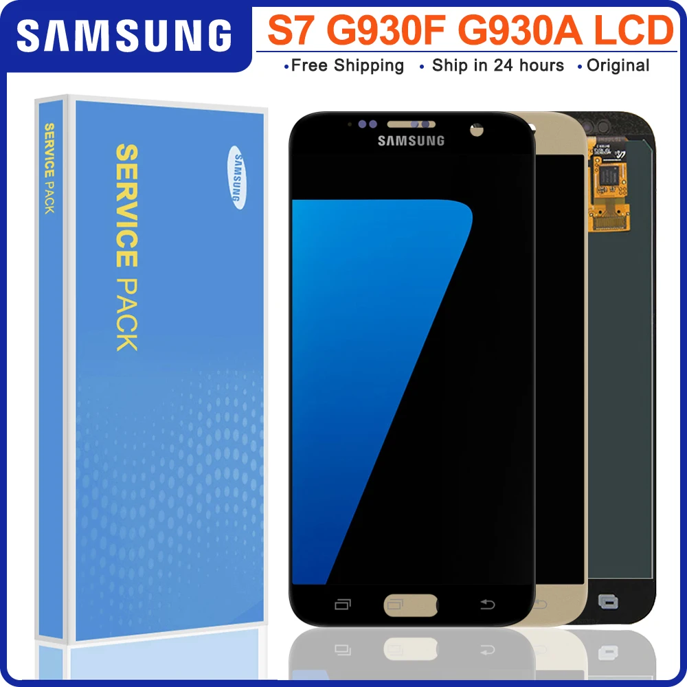 ORIGINAL 5.1'' LCD S7 Replacement with Frame for SAMSUNG Galaxy Display G930 G930F Touch Screen Digitizer Assembly | Мобильные