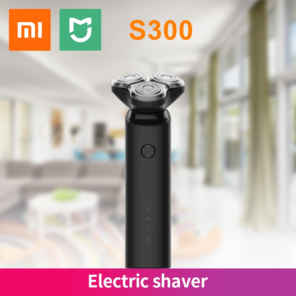 Электробритва Xiaomi Mijia S300 портативная бритва с 3 плавающими головками для сухого и