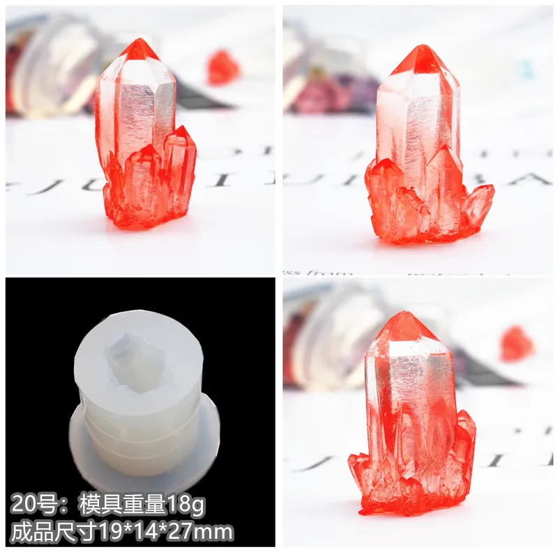 

DIY Epoxy Transparent Silicone Mold Crystal Epoxy Mold Silicone Ore Spar Crystal Cluster Transparent Mould