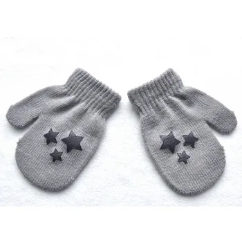 

Winter Cute AutumnKids Gloves Stars Knitted Finger Full New Girls Heart Quality High Print