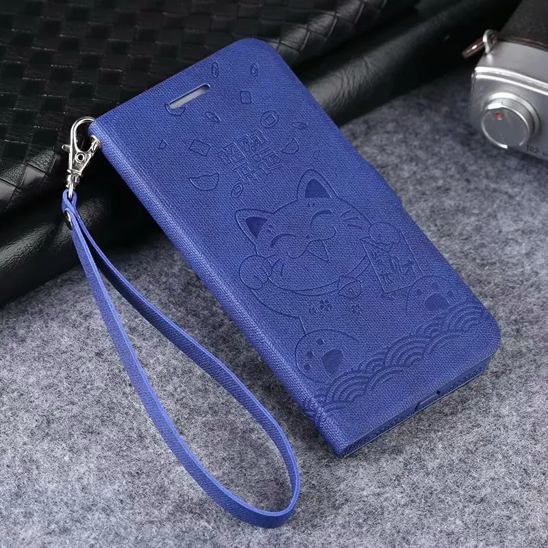 MOFi для Xiaomi Redmi Note 8 Pro Чехол с откидной крышкой Redmi Note 8 pu кожаный силиконовый мягкий \ Матовый ТПУ мультяшный противоударный чехол s - Цвет: blue cat