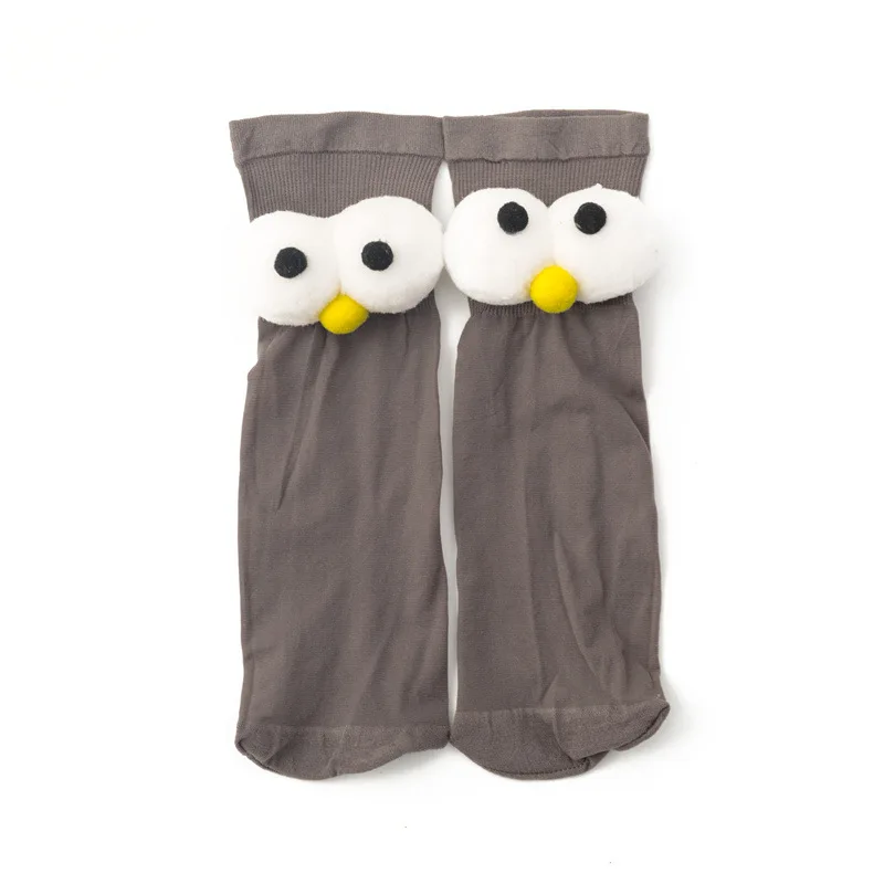 1 Pair of Socks With Big Eyes Thin, Breathable, Solid Color, Front and Back, Personality Cute Cartoon Straight Parent-Child Sock - Цвет: 09