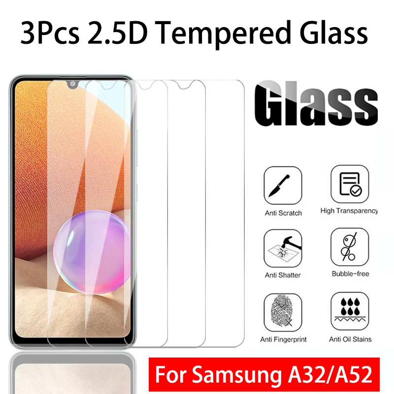 glass cover mobile Glass on Galaxy A32 5G Phone Screen Protection Glass For Samsung A32 A52 Tempered Glass Sheet Film For Samsung GalaxyA32 a 32 52 best screen guard for mobile